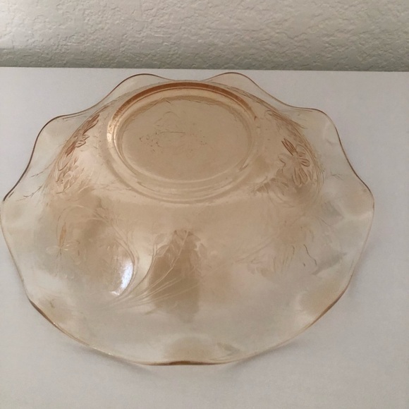 Jeanette Floragold Ruffled Edge Glass Bowl-Floral Design - Picture 10 of 10